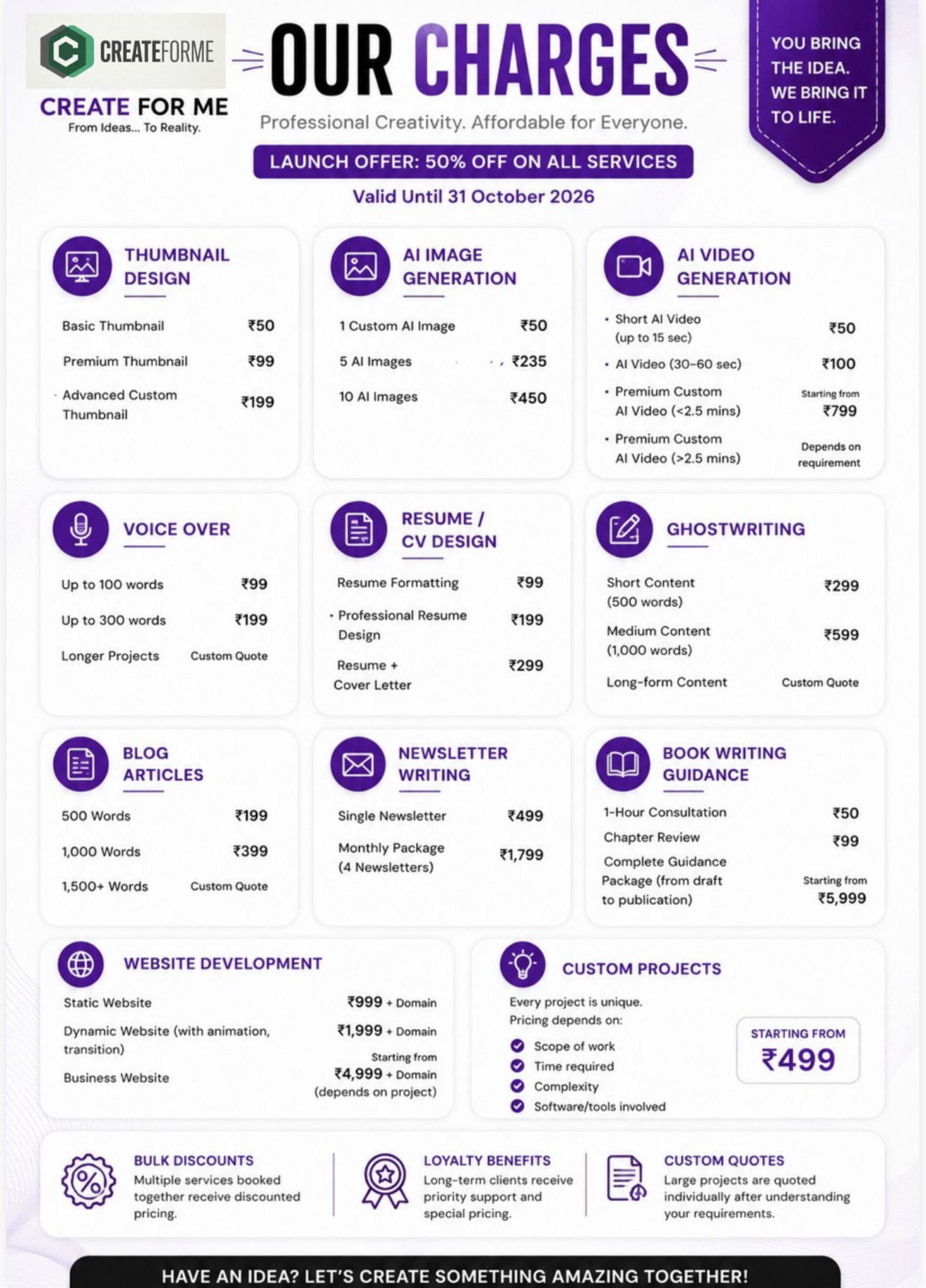 Pricing Options and Plans